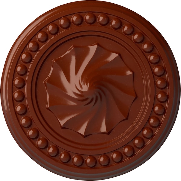 Ekena Millwork Foster Shell Ceiling Medallion (Fits Canopies up to 9 5/8"), Hand-Painted Firebrick, 15 3/4"OD x 2"P CM15FOFIF - main